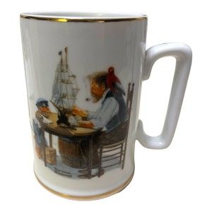 Vintage Norman Rockwell Museum Collection Mug For A Good Boy 1985 Coffee CupREAD